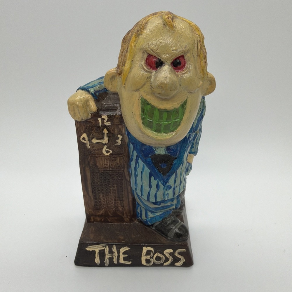 R&W Berries Co WORLDS BEST BOSS Figurine Sarcastic 1971 Vintage